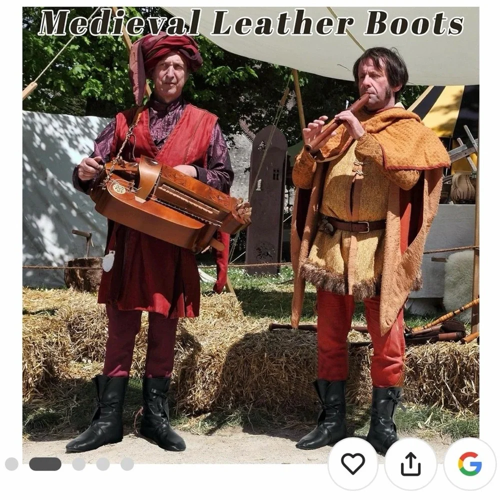 Mens medieval leather. boots